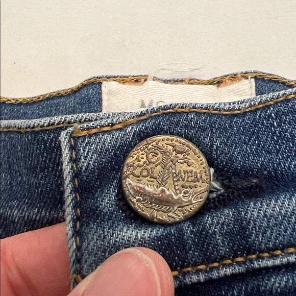 MCGUIRE DENIM SKIRT BUTTON FRONT A-LINE MIDI SIZE 30 - Picture 8 of 13